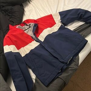 Colorblock Men's Velcro zip Jacket